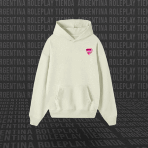 Buzo Crema Logo Rosa