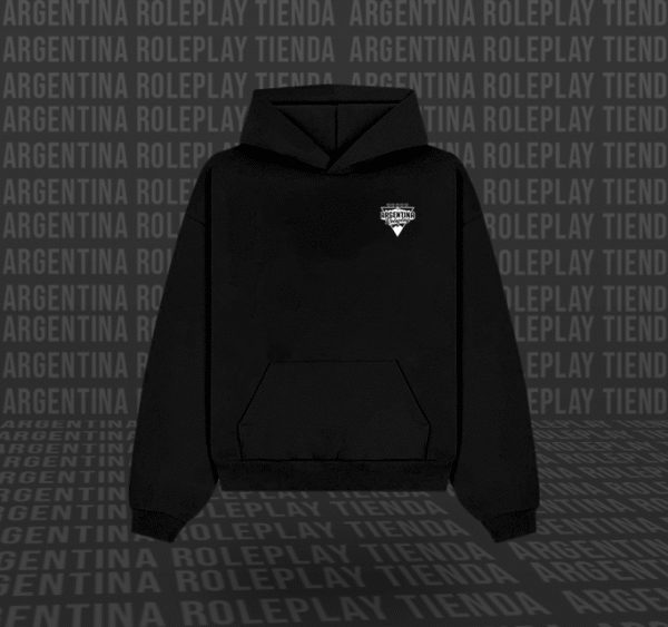 Buzo Negro Logo Blanco